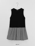 Kotali Check Balloon Layered One Piece