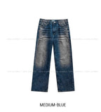 Innit Embo Dirty Wash Straight Denim Pants