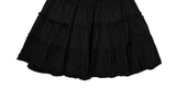 Ribbon Frill Tiered Banding Midi Skirt