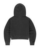 PIGMENT WASHED BIKER CROP ZIP-UP HOODIE