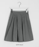 Kosyong banding pin tuck midi skirt