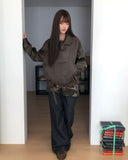 Noem Collar Overfit Leather Jacket