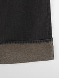 Luave black blue brushed denim pants