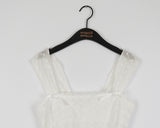 cosh punching see-through ribbon sleeveless blouse