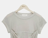 Bonir Side Shirring Short Sleeve T-shirt