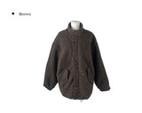 Levain Boucle High Neck Quilting Half Coat