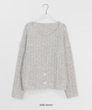 Hensoni cable round cardigan