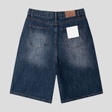 Tailor washed Bermuda denim pants