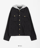 [unisex] Coldw Hood Layered Collar Jacket