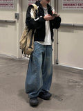 Folded Unuse Snap Denim Pants