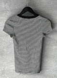 Stripe Snap Short Sleeve Tee
