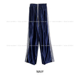 Glossy foil track pants
