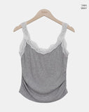 Laykin Shirred Lace Sleeveless