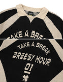 Racing Collar Pullover Knit