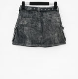 Karl Belt Washing Mini Skirt