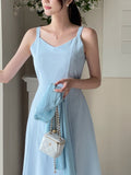 Monica V-neck Sleeveless Flare One Piece