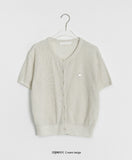 Kitel Linen Round Short Sleeve Cardigan