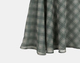 Haen Check Layered Midi Skirt