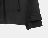 Huen High Neck Duffle Over Wool Hood Midi Coat