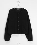 Kekoni Crop Basic Cotton Cardigan