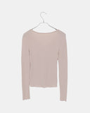 Chiri Wool V-neck Button Long Sleeve T-shirt