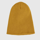 Color ribbed cotton beanie