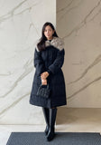 Ziel Fox Fur Collar String Duck Down Long Padding