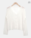 Maylin Lace V-neck See-through Cardigan