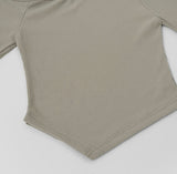 Scarf Strap One Off Shoulder Unbalanced Long Sleeve T-shirt