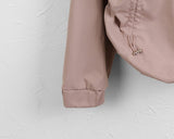 Pebble Shirring String Windbreaker Long Sleeve Hood T-shirt