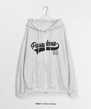 Rucoto two-way lettering printing over hood zip-up