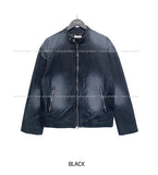 Bake Washing Cotton Biker Jacket