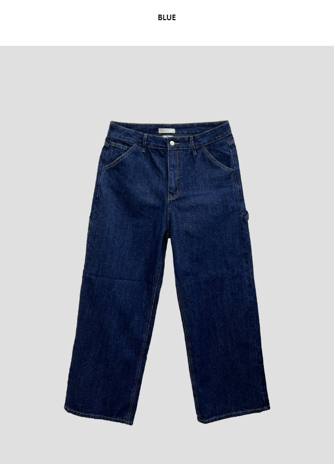 【DISCERNMENT】Unisex Classic Carpenter Denim Pants DISCERNMENT (ディーサーメント) - 男女兼用クラシック