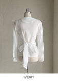 Mito Shirred Layered Wrap Blouse