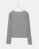 Gyuri Frill Bean Button Long Sleeve Cardigan