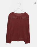 Ponce Punching Loose Fit Long Sleeve Long Knit