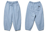public banding wide denim pants