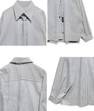 [LANARCH] Eckley Stripe Tie Shirt