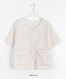 Bakoy fleece short sleeve cardigan