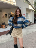 Font Stripe Cable Knit