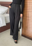 Pitched Pintuck Wide Slacks Pants