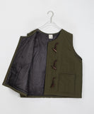 [BAONHAUS] Inkes Toggle Crop Padded Vest
