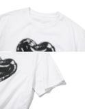 Rough Heart Crop Short Sleeve Tee