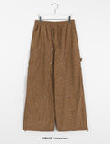 [unisex] Lanlan banding string corduroy carpender pants