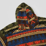 Nordic Fleece Overfit Balloon Pattern String Hood Zip-Up