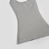 Slim Fit Stripe Halterneck Sleeveless