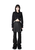 STRIPE PINTUCK PLEATS MINI SK