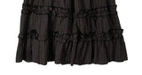 Roa Vintage Check Frill Tiered Midi Skirt
