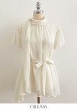 Hens Halter Tie Chiffon Blouse (Belt set)