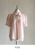 Seri Puff Collar Short Sleeve Blouse